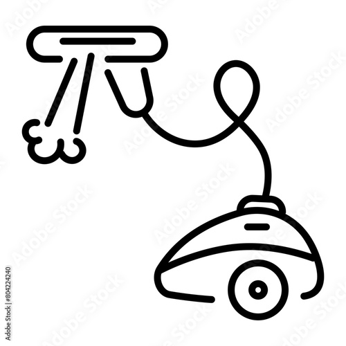 Ready to use linear icon of a clothes steamer 