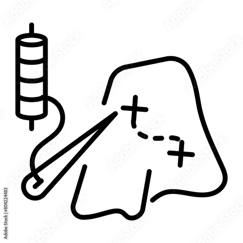 Check out linear icon of fabric repair 