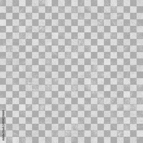 Monochrome background with a checkerboard pattern with a rough grainy texture
