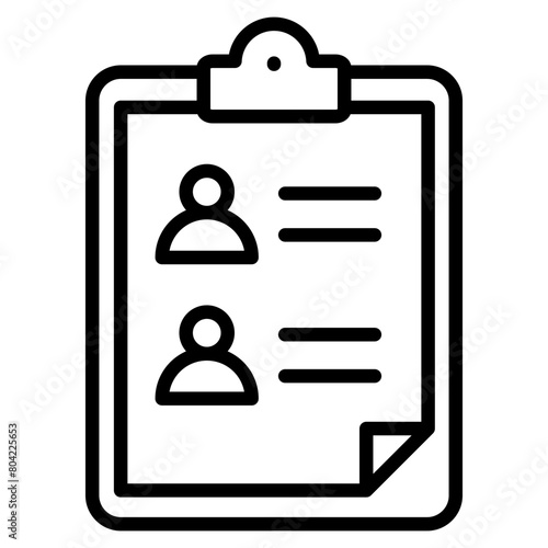 Guest List  Icon Element For Design