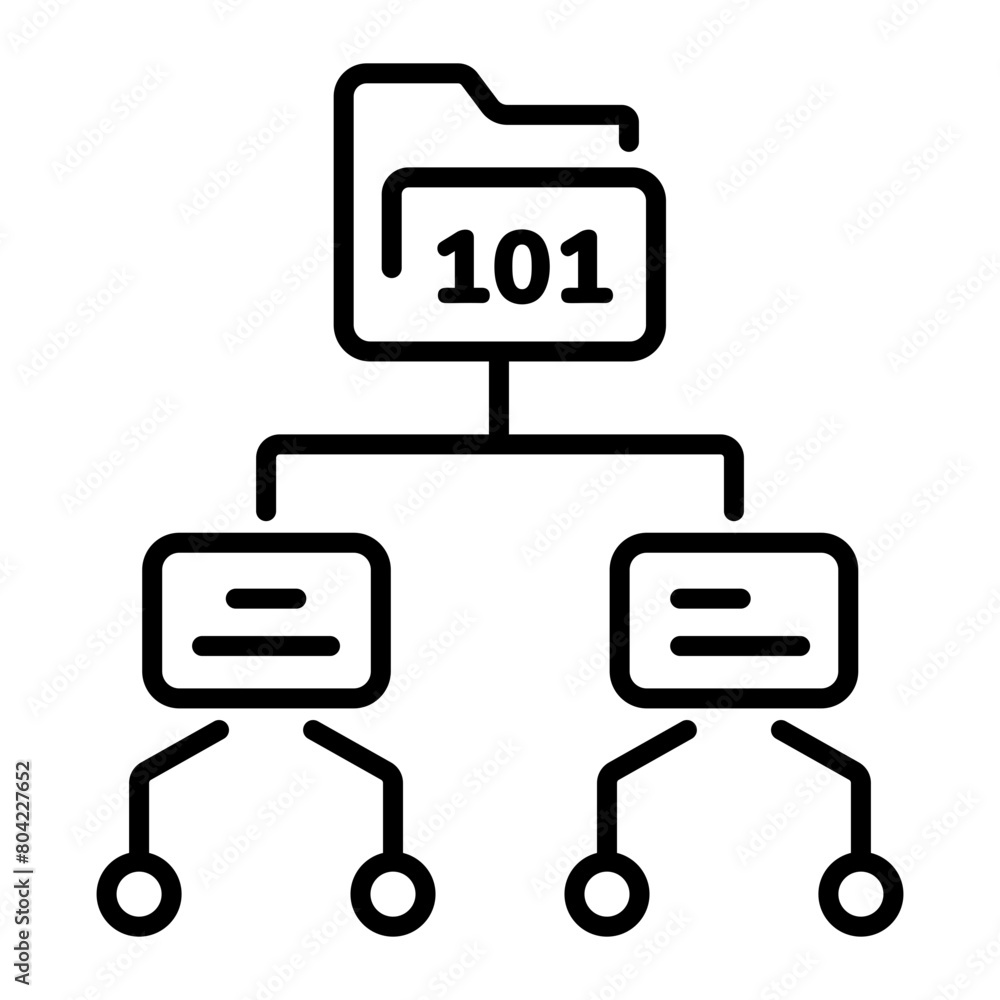 An engaging line icon of network folder An engaging line icon of network folder