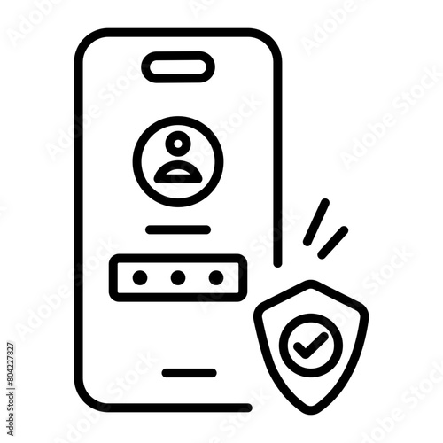 Get a glimpse of secure login line icon 