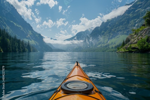 Silent Majesty: Kayaking, Mountain Lake, Adventure, Tranquility, Nature © Bernardo