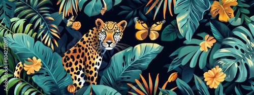 Illustrations of stylized animals and plants for nature-themed designs or advertisements.