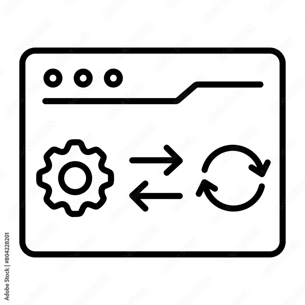 A captivating line icon of data processing A captivating line icon of data processing