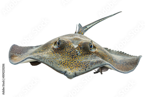 Ocellate Stingray On Transparent Background. photo