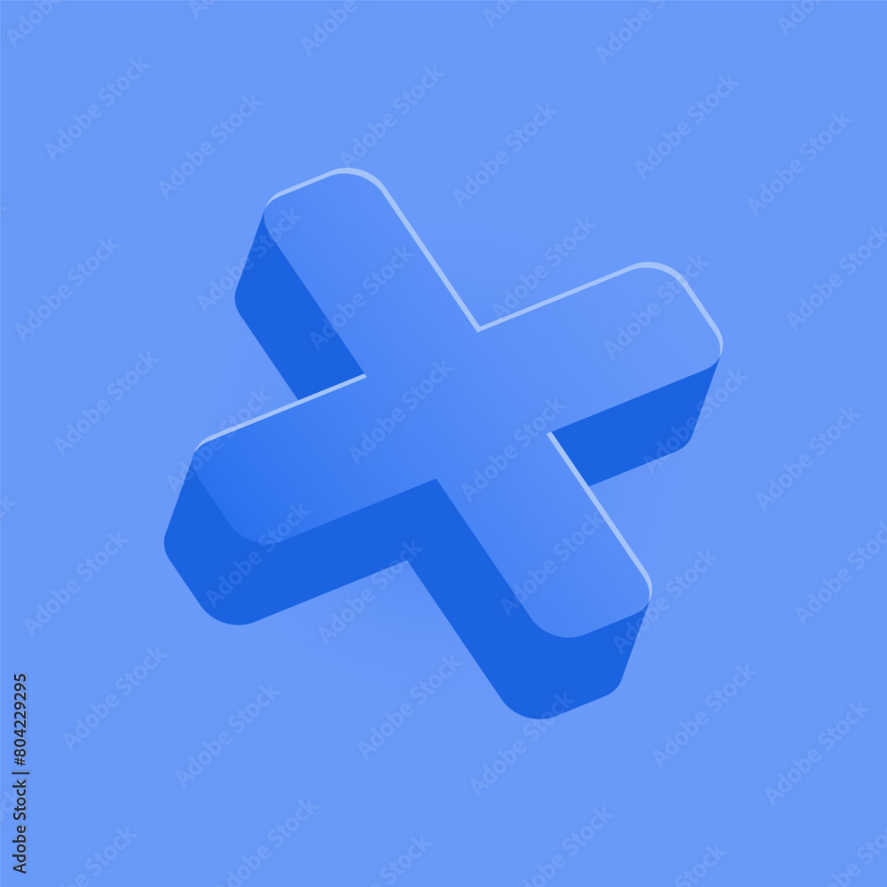 Obraz premium 3d plus and minus icon