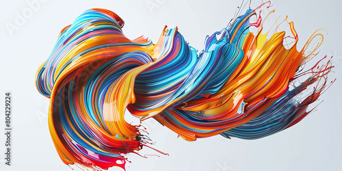 Abstract image of colorful paint strokes blending together, representing creativity and artistic expression