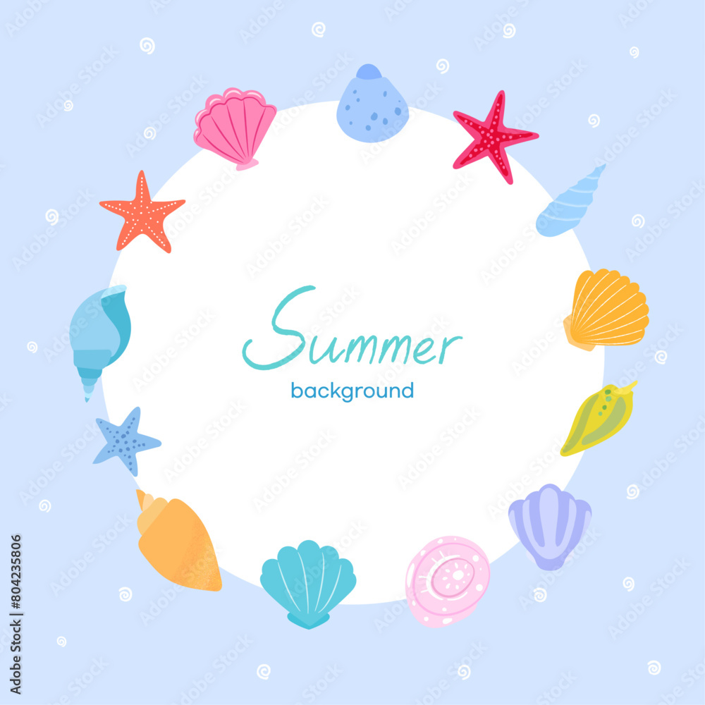 여름 배경 삽화