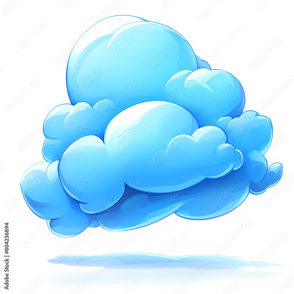 Luminous 3D Animated Cumulus Cloud in PNG Format with a Stylized Design ...