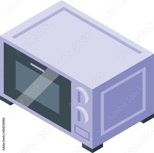Microwave icon isometric vector. Household appliances. Modern electric oven