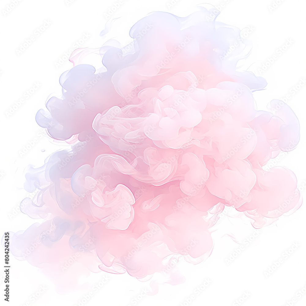 Ethereal Pink Smoke Formation for Artistic Imagery and Design Projects