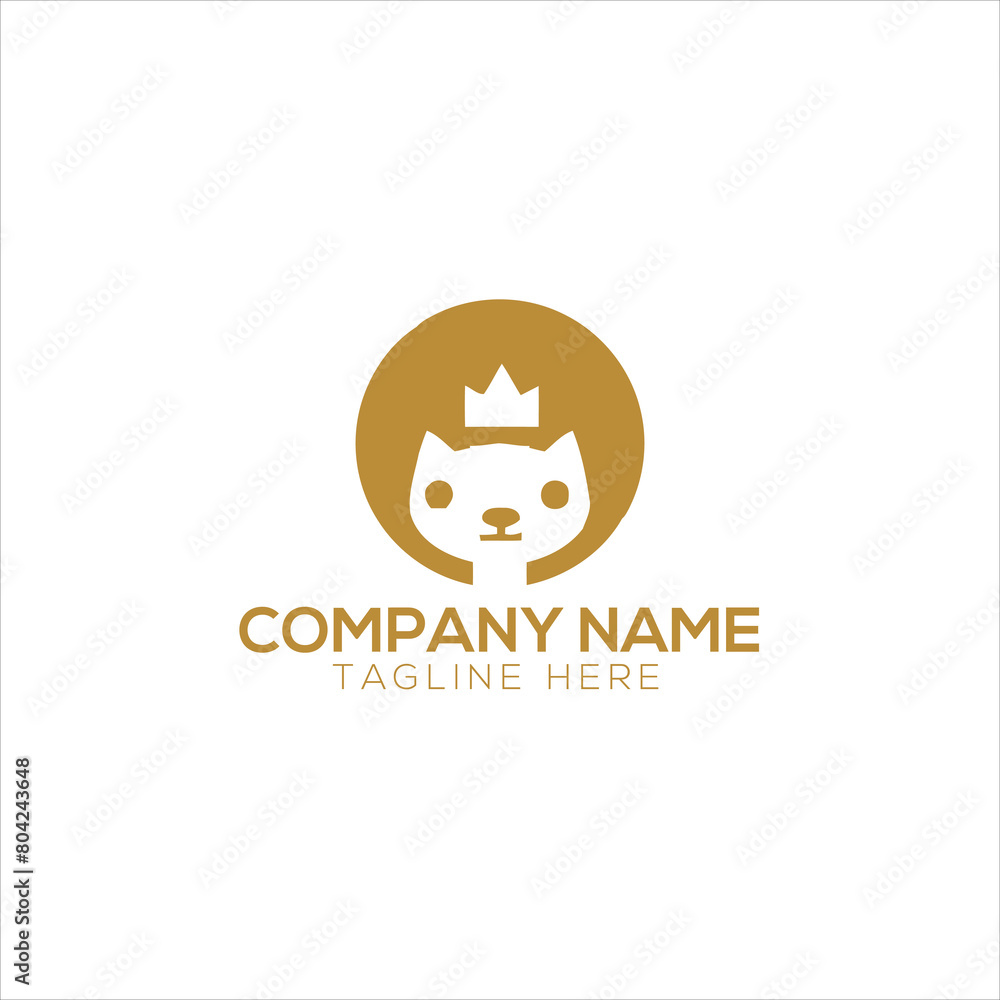Home pets Logo dog cat design vector template Linear style. Animals Veterinary clinic Logotype concept outline icon.
