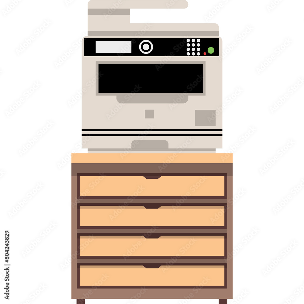 Printer icon office scanner machine flat vector Printer icon office scanner machine flat vector
