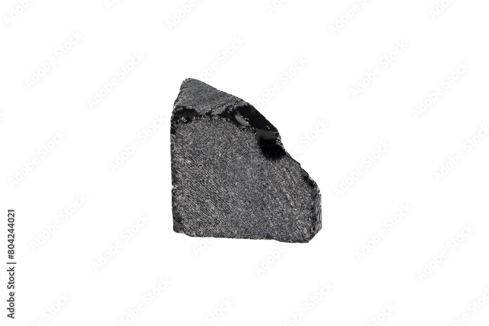 natural obsidian rough gem stone on the white background natural obsidian rough gem stone on the white background