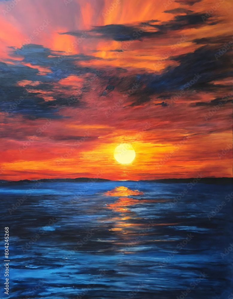 sunset over the sea