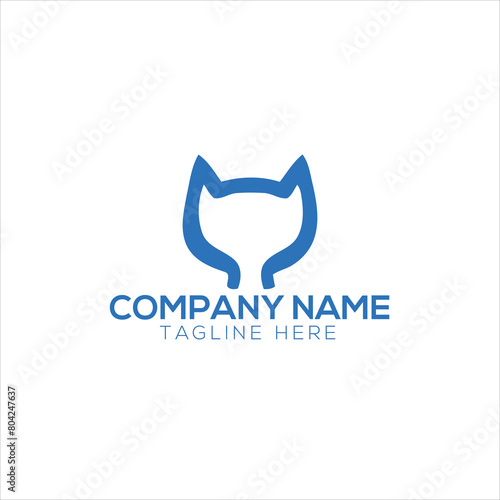 logo pet shop animal care veterinary channel circle dog cat rabbit parrot

