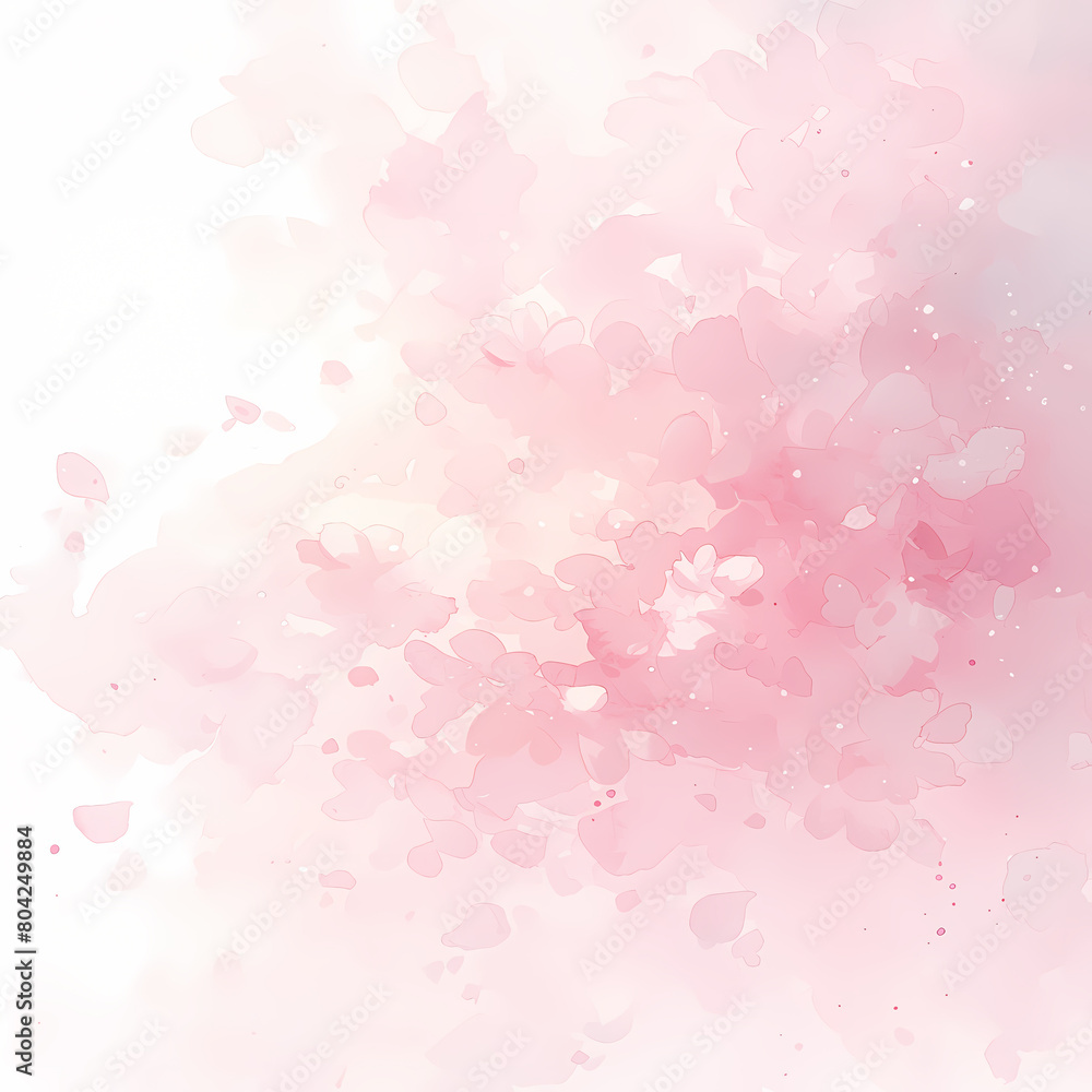 Vibrant Soft Pink Aquarelle Painting with a Blurry Background Perfect for Artistic Projects and Designs