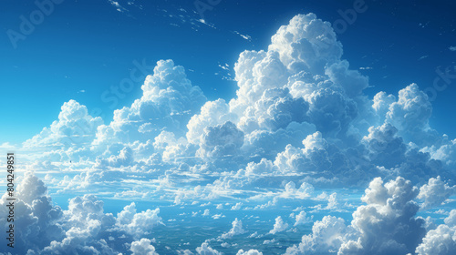 Anime Sky Canvas: Summer Clouds and Thunderheads