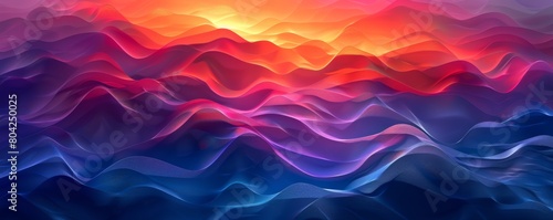 Abstract background with red  blue and orange waves. 