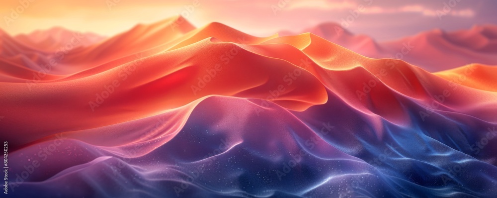 Obraz premium Abstract background with red, blue and orange waves. 