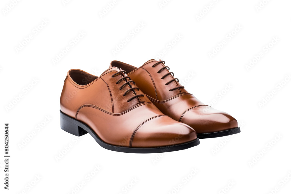 The Dance of the Brown Shoes. On a White or Clear Surface PNG Transparent Background.