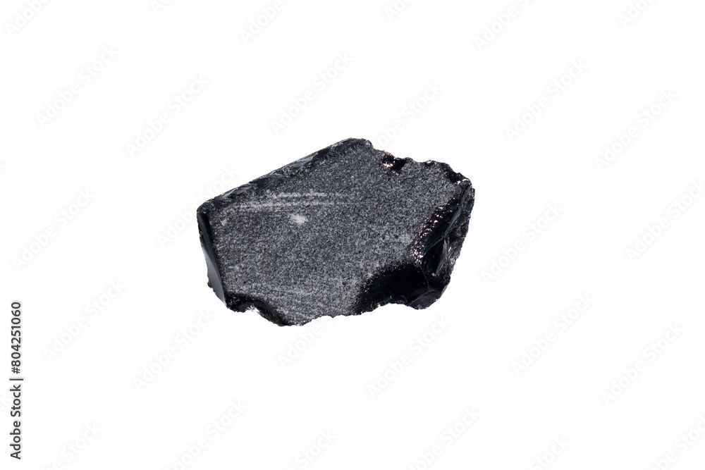 natural obsidian rough gem stone on the white background natural obsidian rough gem stone on the white background
