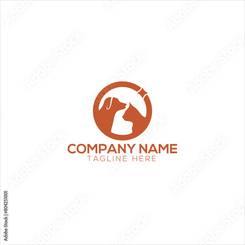 pet care logo design template. pet car vector icon illustration
