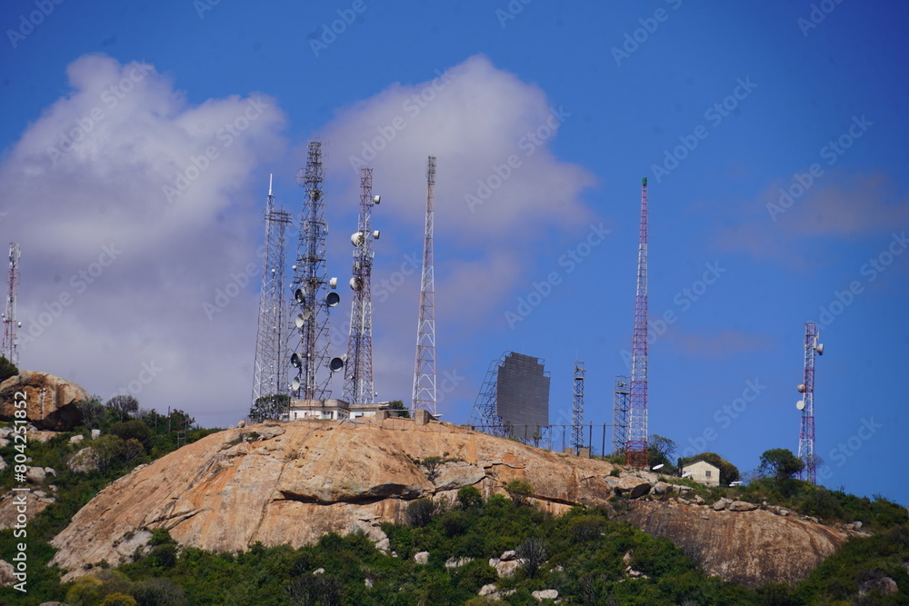 antenna on the cliff