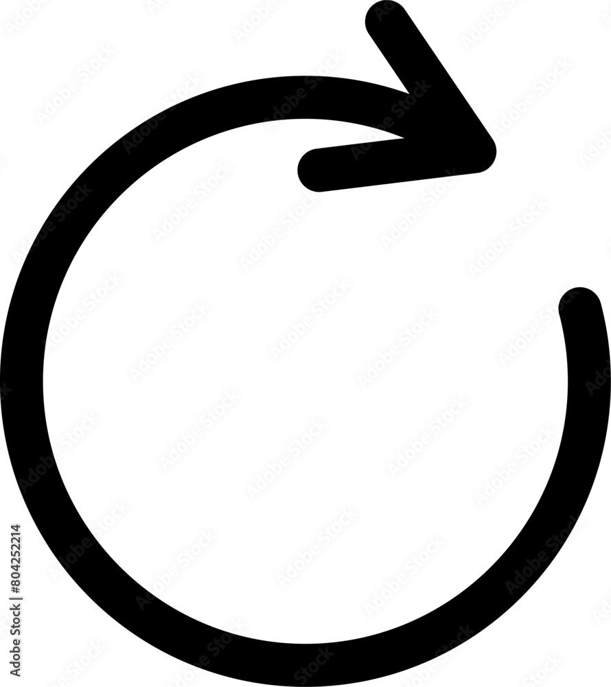 Reboot icon in a linear style. Vector. Reboot icon in a linear style. Vector.