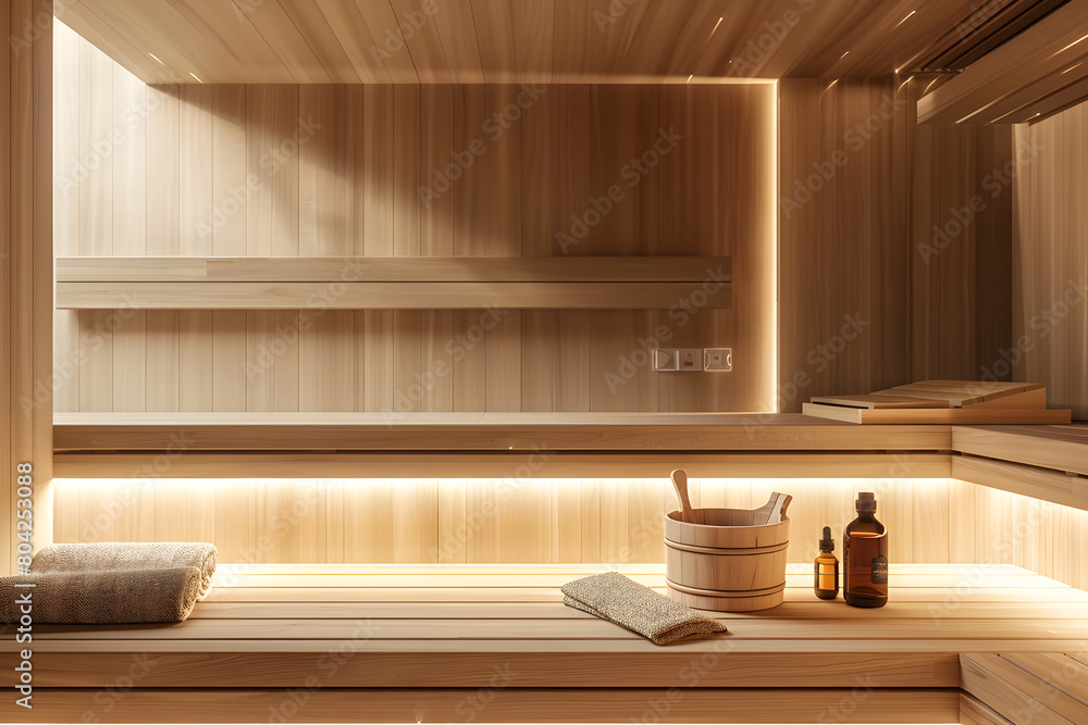 Reaping Serenity and Wellness: A Captivating Image Reflecting the Benefits of Sauna Use
