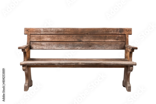The Solitude Bench. On a White or Clear Surface PNG Transparent Background. photo