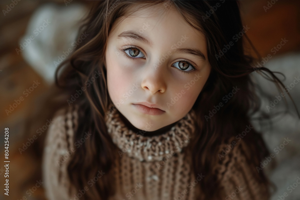 Cute little girl child in sweater Cute little girl child in sweater