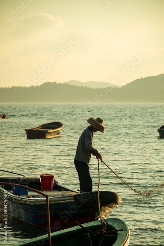 A fisherman who goes out to sea to fish.