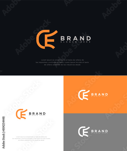 CE, Ec Letter Logo Icon Brand Identity Sign, CE, Ec Letter Symbol Template