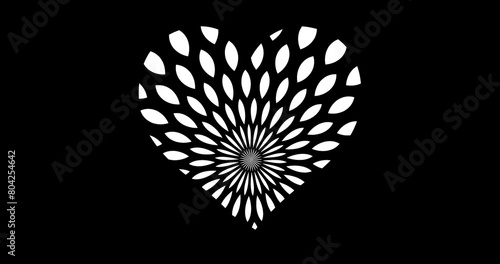 Love Flower Ornamental Pictograph Logo Template Illustration Design