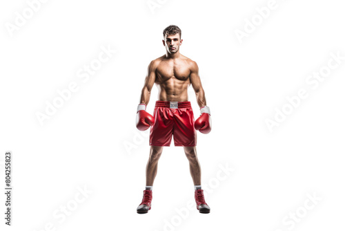 The Scarlet Warrior of the Ring. On a White or Clear Surface PNG Transparent Background. © Usama