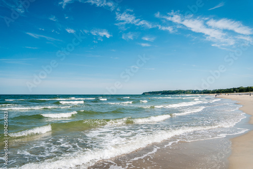 Ausblick Strand Baabe, Ostsee Insel Rügen 