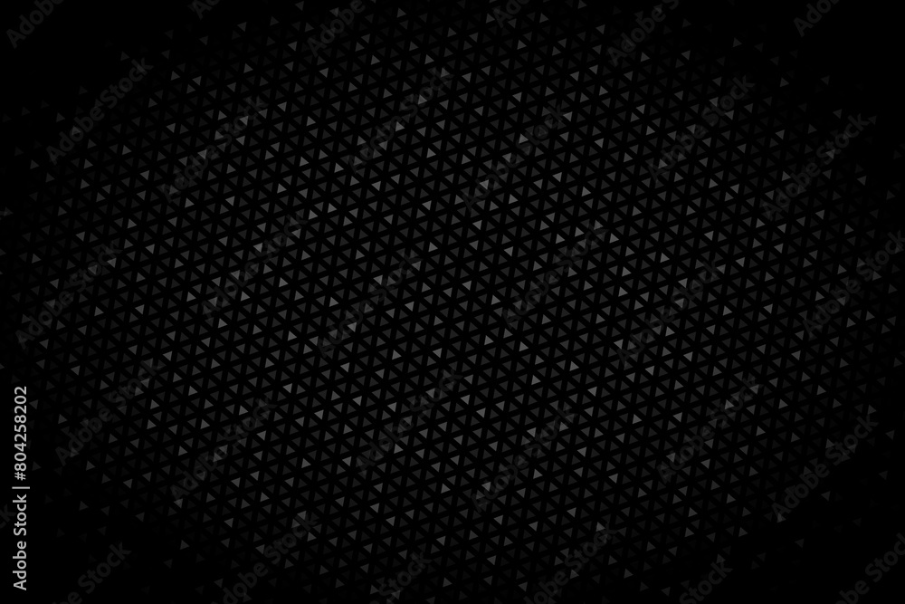 Obraz premium Black triangular grid textured background. Small triangles abstract empty backgrop.