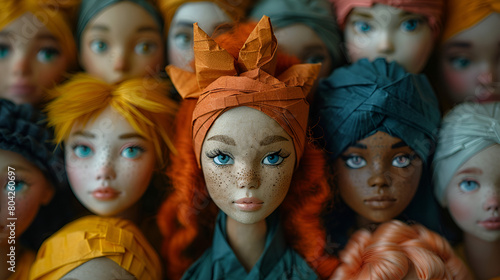  beautiful dolls, A Close-Up Picture of Various Races People Paper