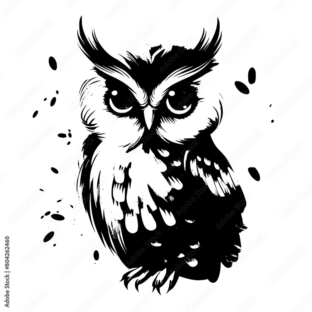 Obraz premium owl on a white background
