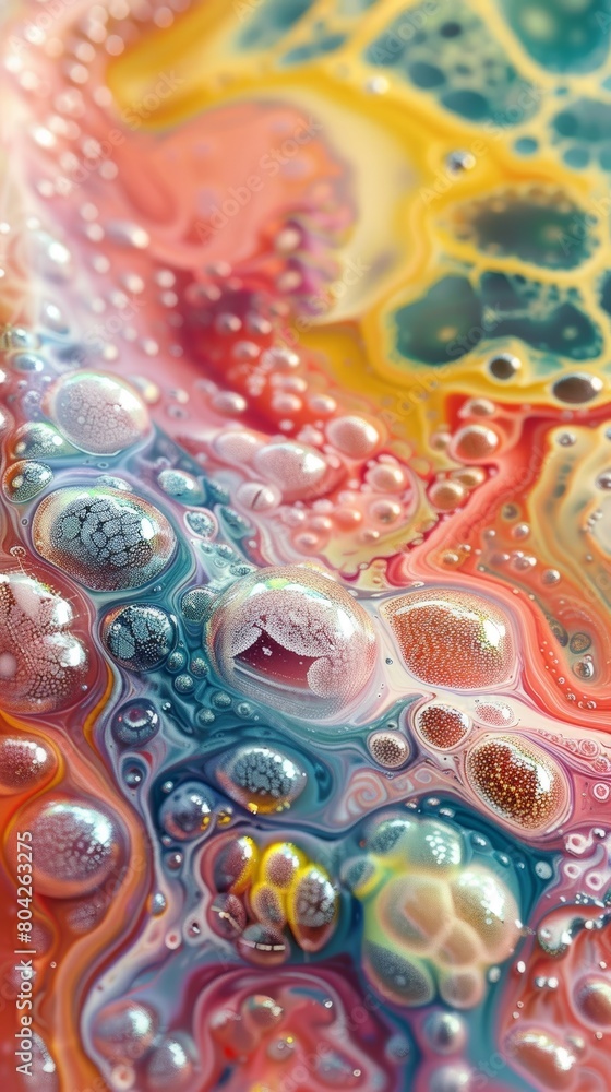 In the chaos of randomness, Bacillus subtilis meets Polyurethanes. Close-up abstractions unveil nature's playful artistry