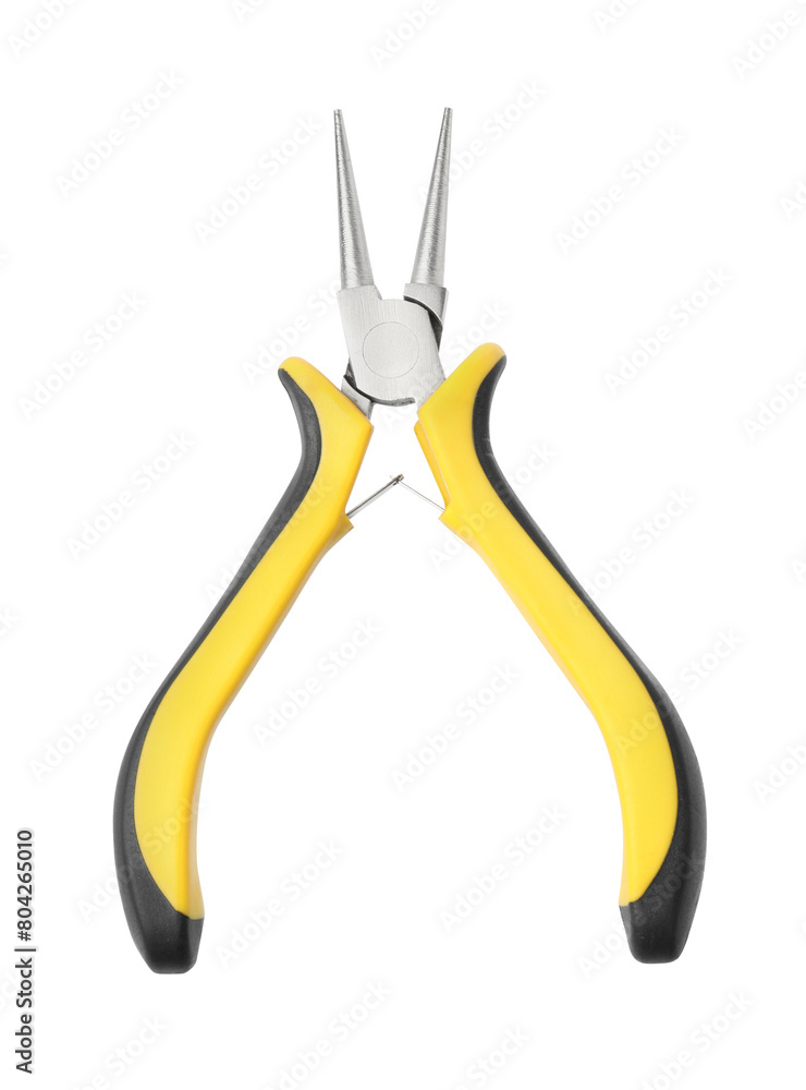 New round nose pliers isolated on white New round nose pliers isolated on white