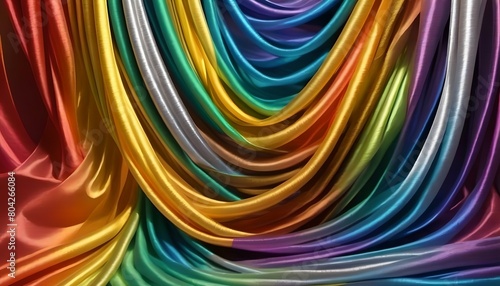 Multicolor canvas curtain fashion material art backgrounds, AI generated