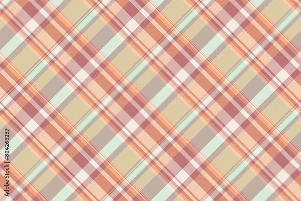 Fototapeta premium Texture pattern background of check textile tartan with a plaid vector seamless fabric.