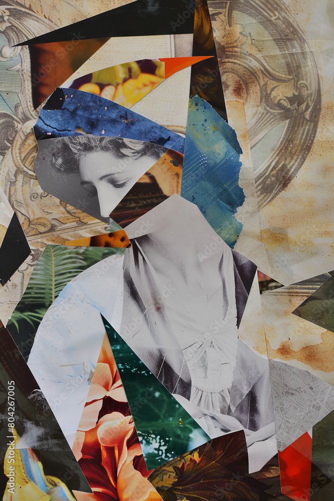 Fototapeta premium Eclectic Collage of Vintage and Modern Elements with Artistic Flair