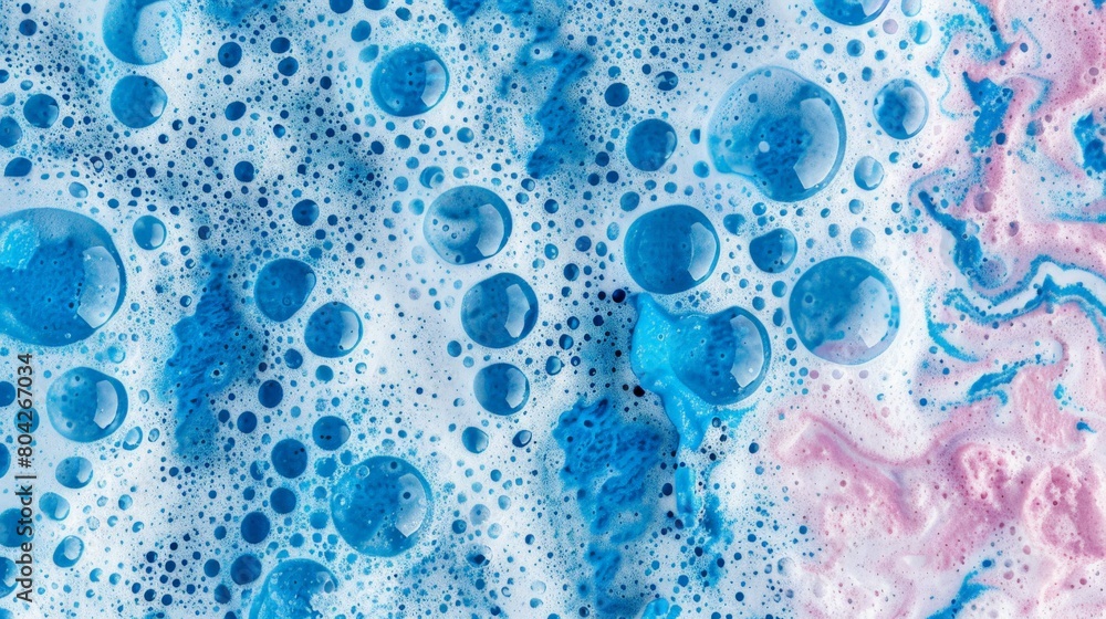 Abstract blue pink soap bubbles on a textured background. Abstract blue pink soap bubbles on a textured background.