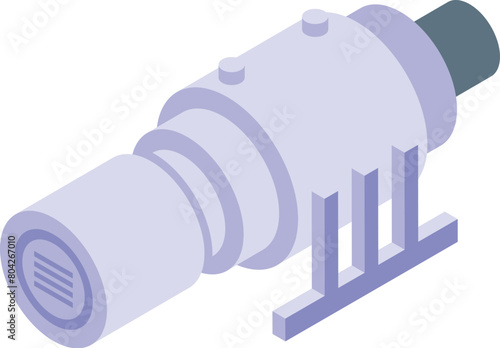 Steel plant motor icon isometric vector. Factory system. Wheel material