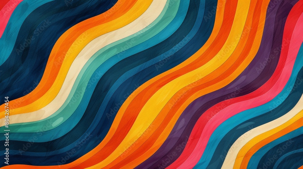 Multicolored wavy lines creating a vibrant and dynamic background with a variety of curves and patterns Multicolored wavy lines creating a vibrant and dynamic background with a variety of curves and patterns