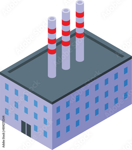 Machinery steel plant icon isometric vector. Building factory. Modern storage